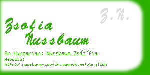 zsofia nussbaum business card
